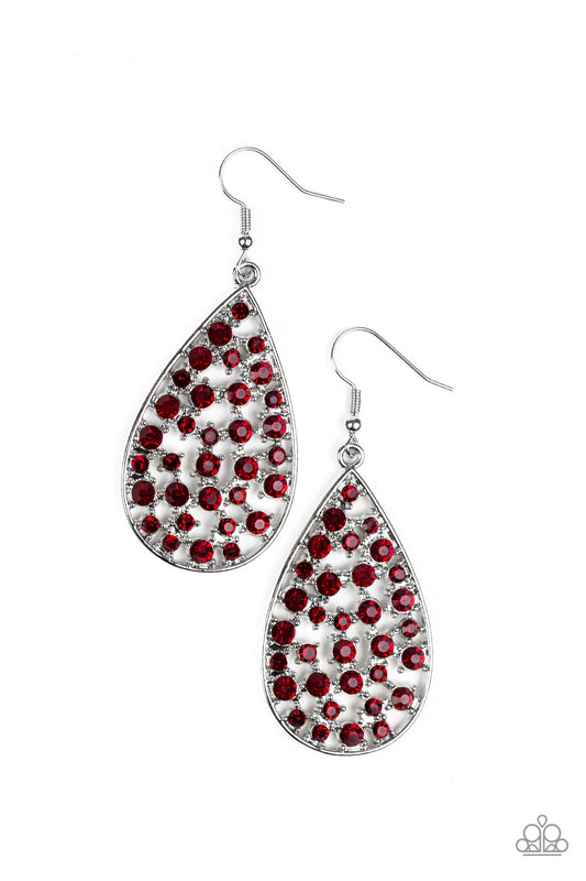 Paparazzi Call Me Ms. Universe - Red Earrings