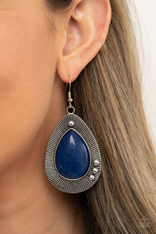 Paparazzi Western Fantasy - Blue Earrings