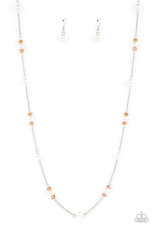 Paparazzi Keep Your Eye On The BALLROOM - Orange Necklace