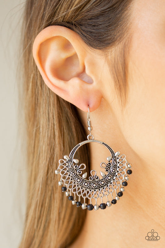 Paparazzi Canyonlands Celebration - Black Earrings