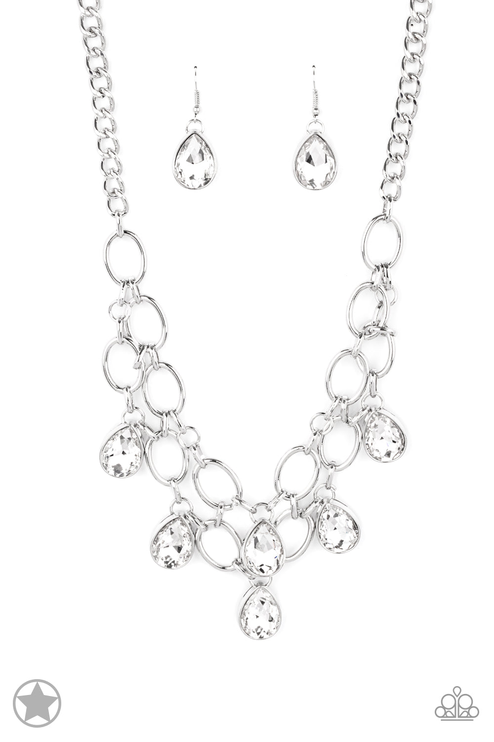 Paparazzi Show-Stopping Shimmer - White Necklace