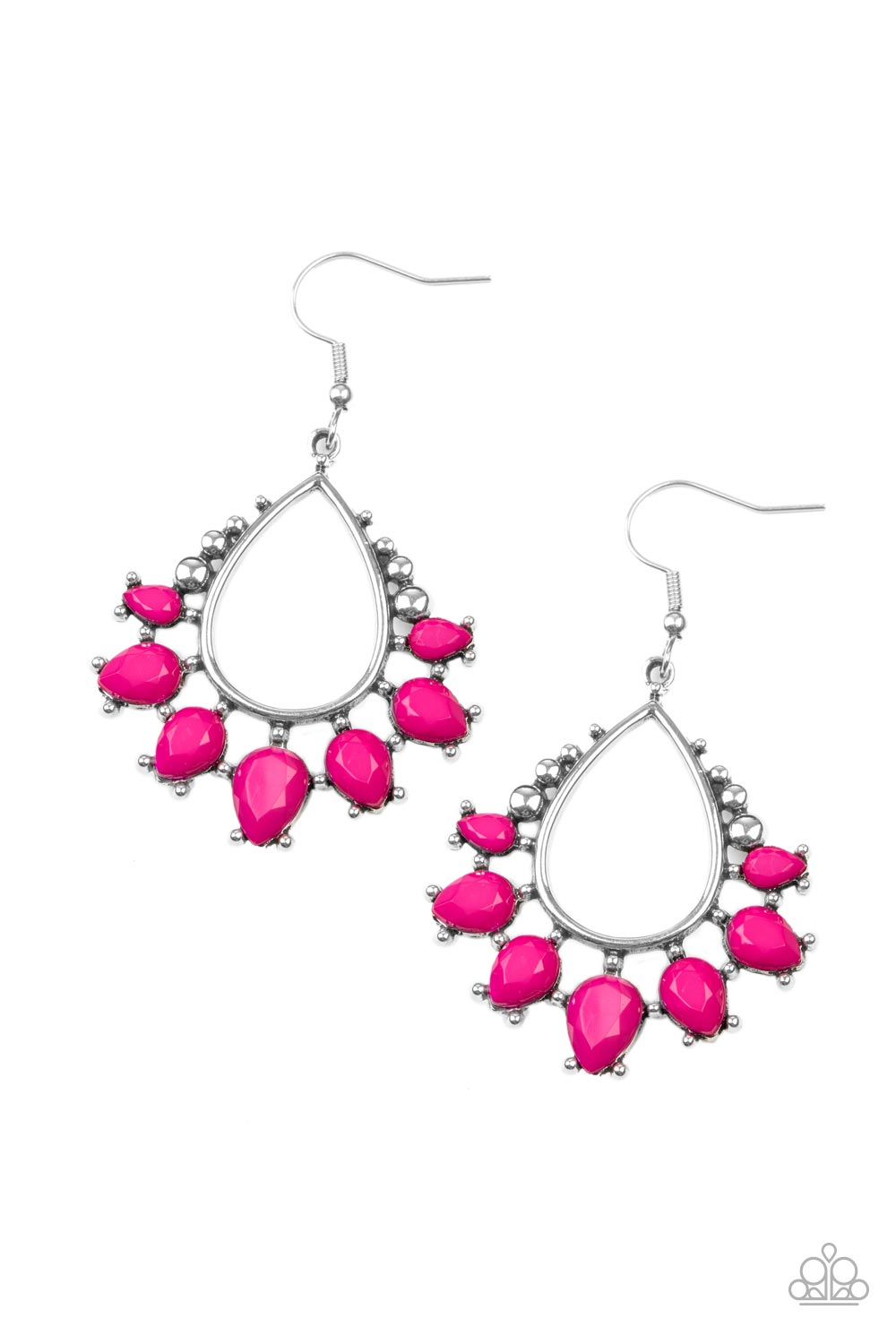 Paparazzi Flamboyant Ferocity - Pink Earrings