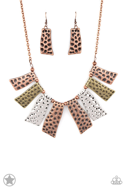 Paparazzi A Fan Of The Tribe - Copper Multi Necklace
