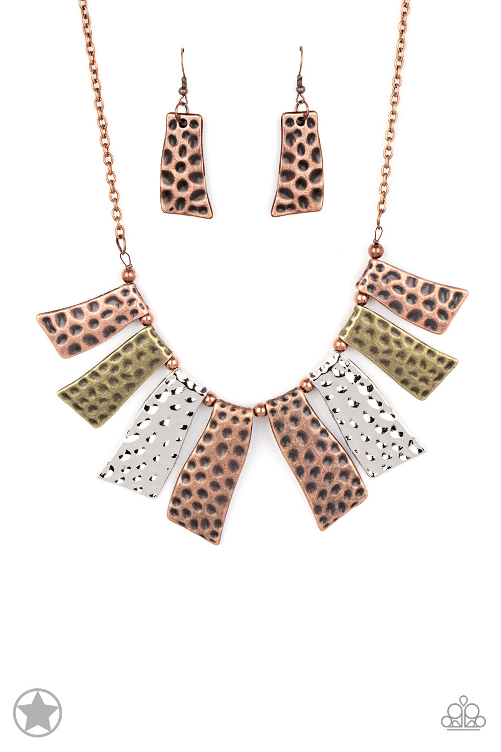 Paparazzi A Fan Of The Tribe - Copper Multi Necklace