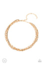 Paparazzi Glitter and Gossip - Gold Choker Necklace