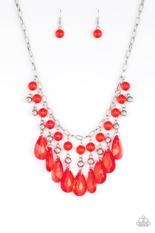 Paparazzi Beauty School Drop Out - Red Necklace