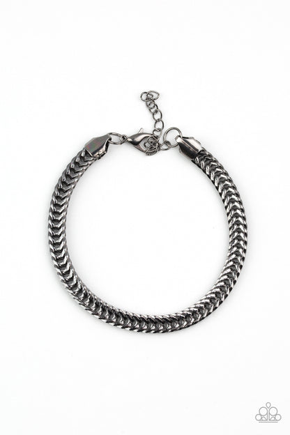 Paparazzi One-Two Knockout - Black Men's Bracelet