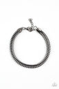 Paparazzi One-Two Knockout - Black Men's Bracelet