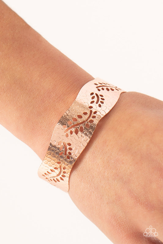 Paparazzi Savana Oasis - Rose Gold Cuff Bracelet