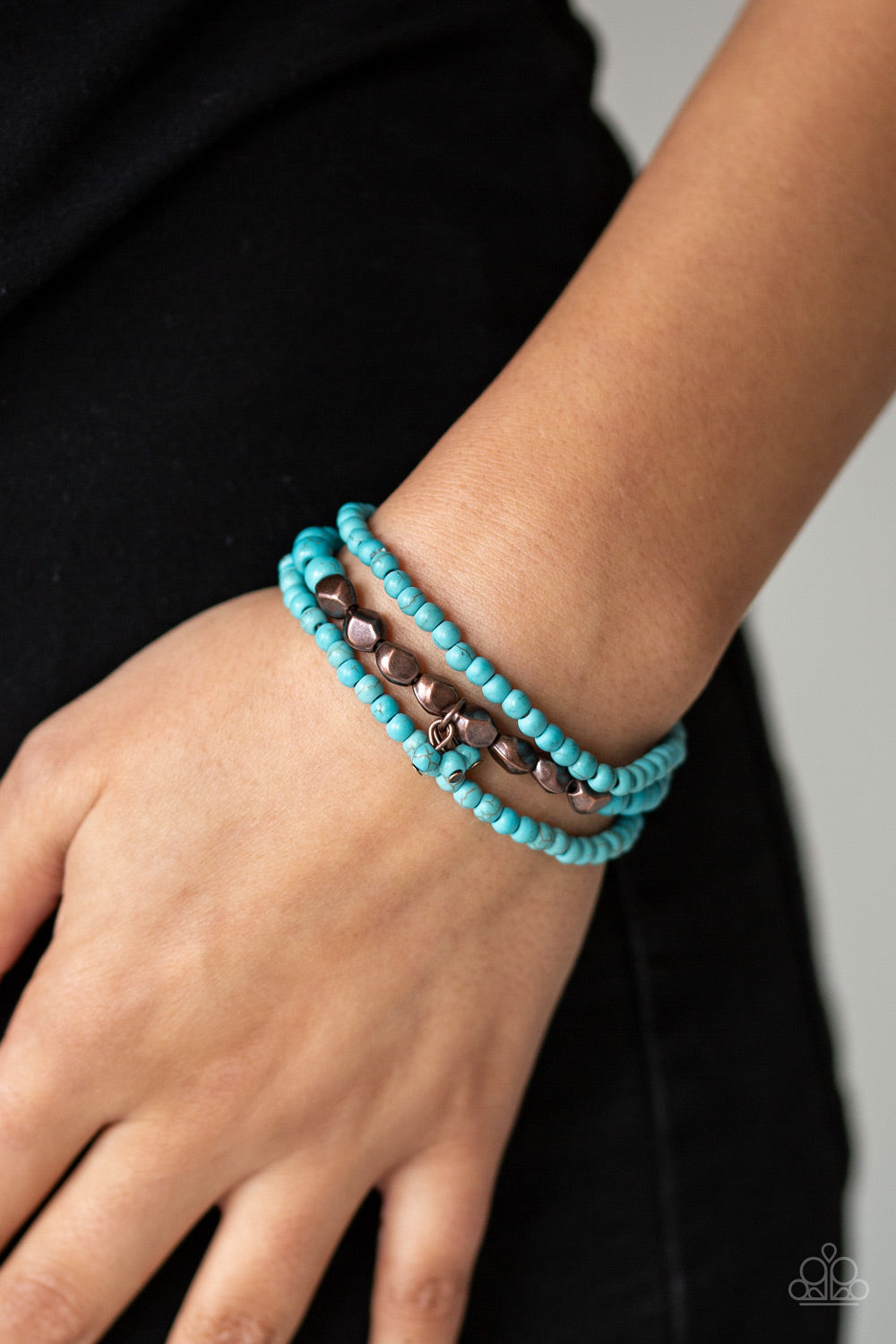 Paparazzi Tour De Tranquility - Copper Blue Bracelet