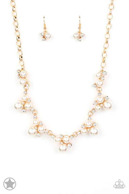 Paparazzi Toast To Perfection - Gold White Necklace