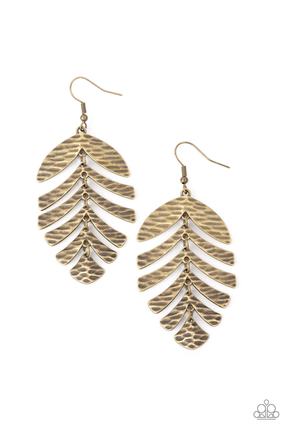 Paparazzi Palm Lagoon - Brass Earrings