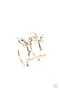 Paparazzi Full Out Flutter - Gold Butterfly Earrings