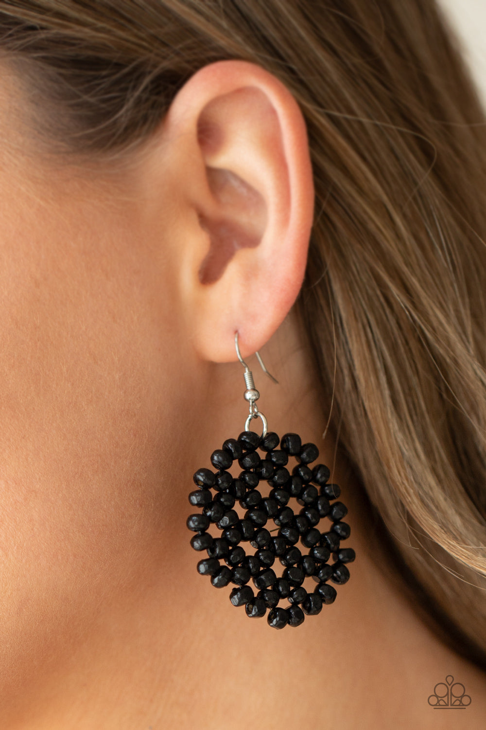 Paparazzi Summer Escapade - Black Earrings