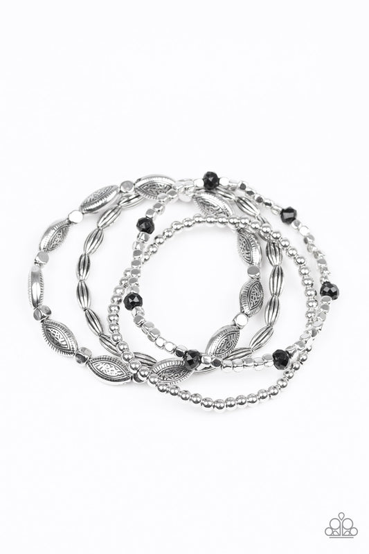 Paparazzi Full Of Wander - Black Bracelet