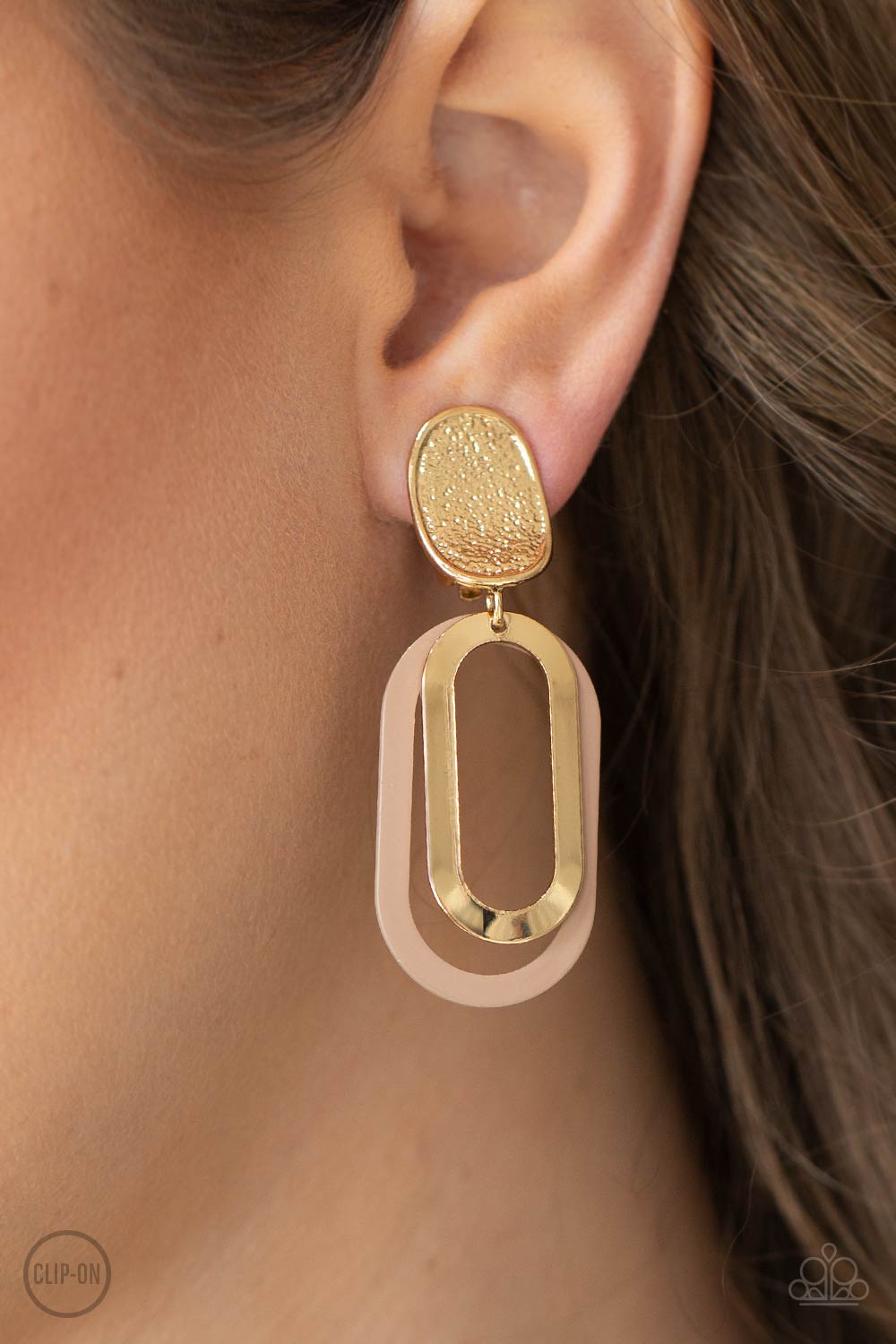 Paparazzi Melrose Mystery - Brown Clip On Earrings