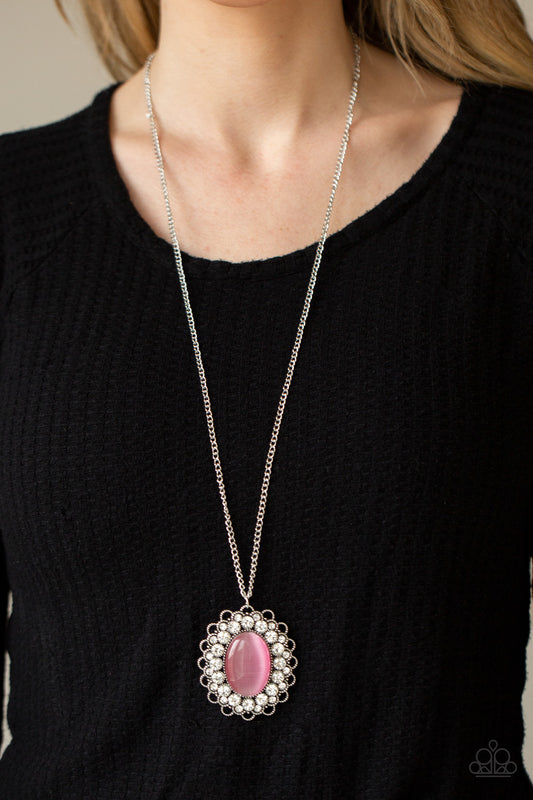 Paparazzi Oh My Medallion - Pink Necklace