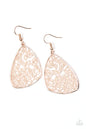 Paparazzi Time To LEAF - Rose Gold Earrings