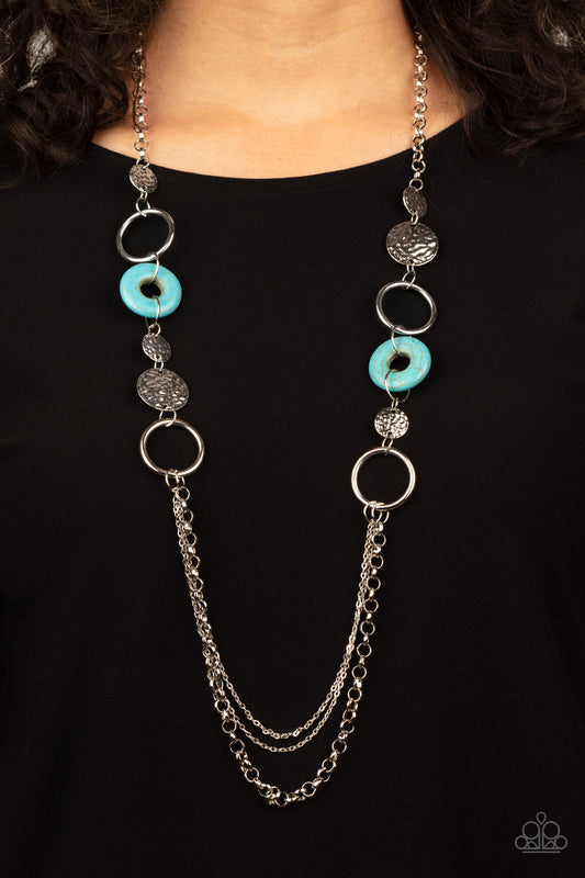 Paparazzi Grounded Glamour - Blue Necklace