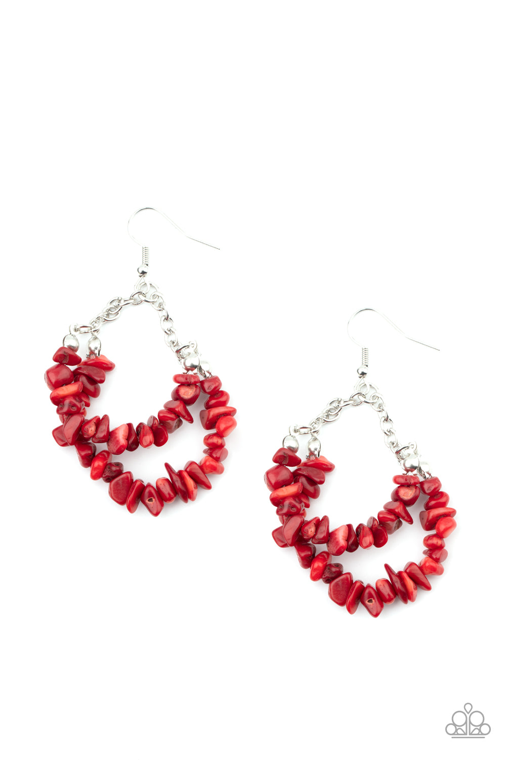 Paparazzi Rainbow Rock Gardens - Red Earrings