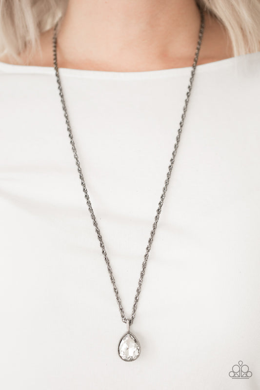 Paparazzi Million Dollar Drop - Black Necklace