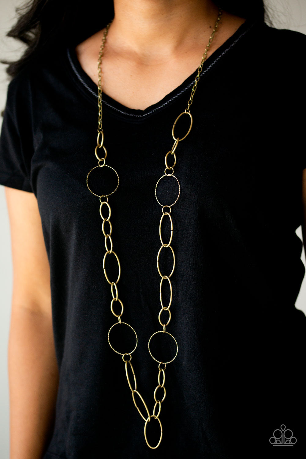 Paparazzi Perfect MISMATCH - Brass Necklace