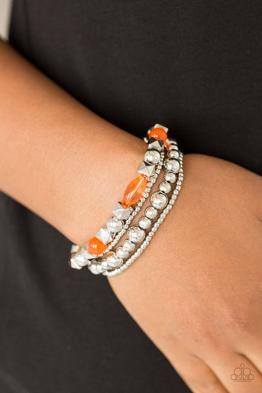 Paparazzi Babe-alicious - Orange Bracelet