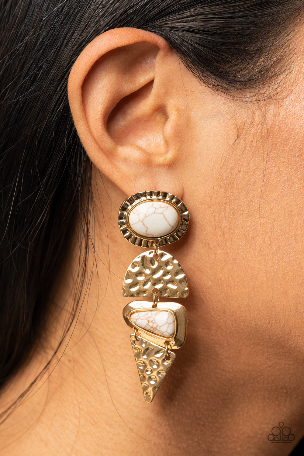 Paparazzi Earthy Extravagance - Gold Earrings