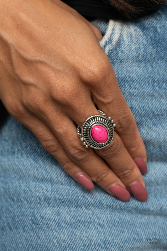 PAPARAZZI THE MILLIONAIRES CLUB - HOT PINK DIAMOND RHINESTONES GUN METAL  RING – Bee's Bling Bash