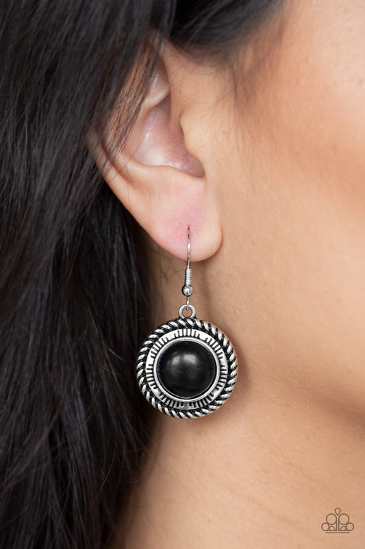 Paparazzi Natural-Born Nomad - Black Earrings