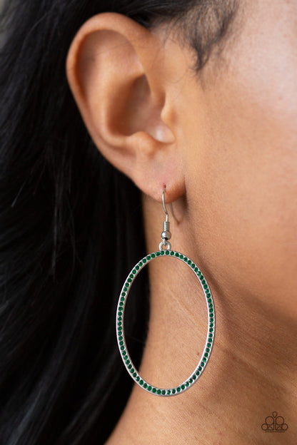 Paparazzi Dazzle On Demand - Green Earrings