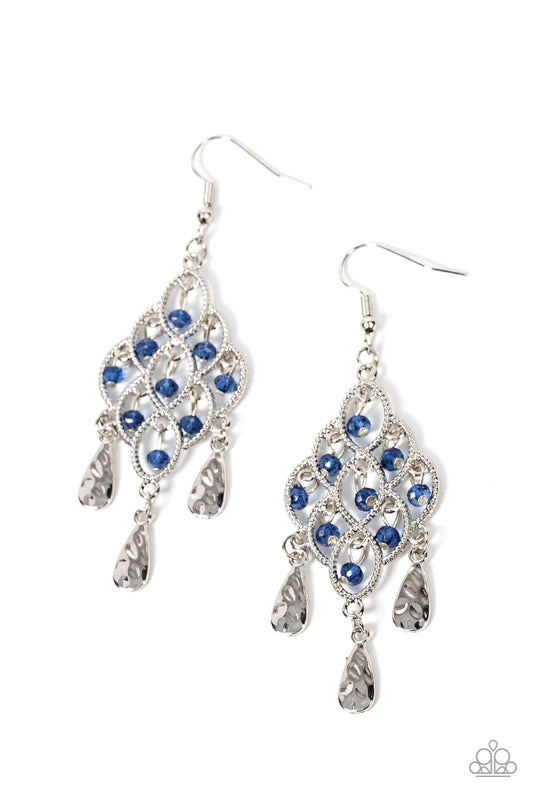 Paparazzi Sentimental Shimmer - Blue Earrings