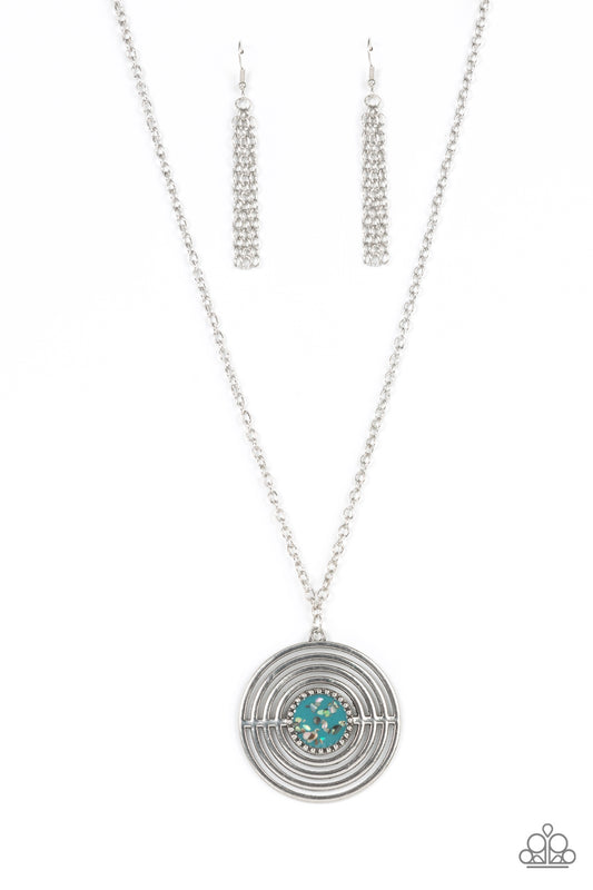 Paparazzi Targeted Tranquility - Blue Necklace