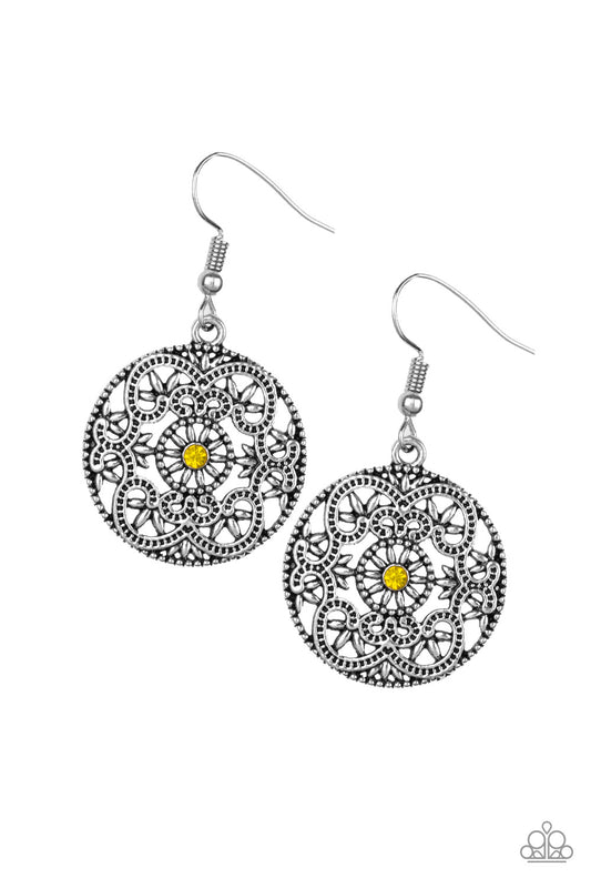 Paparazzi Rochester Royale - Yellow Earrings