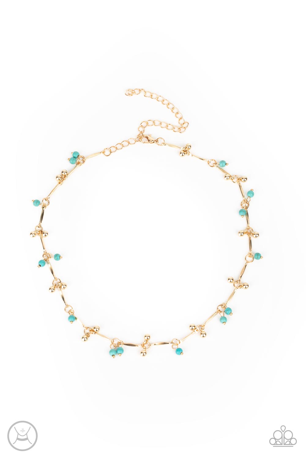 Paparazzi Sahara Social - Gold Choker Necklace