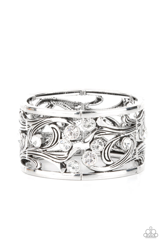 Paparazzi Garden Masquerade - White Bracelet