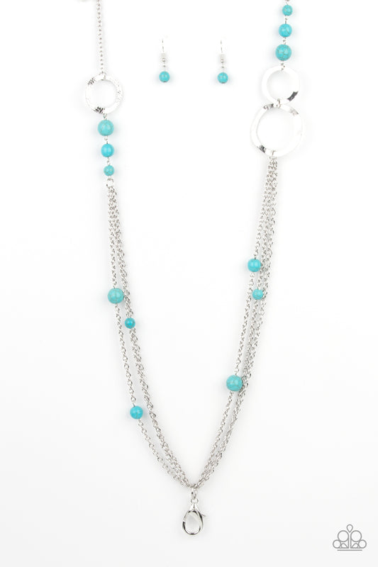 Paparazzi Local Charm - Blue Lanyard Necklace