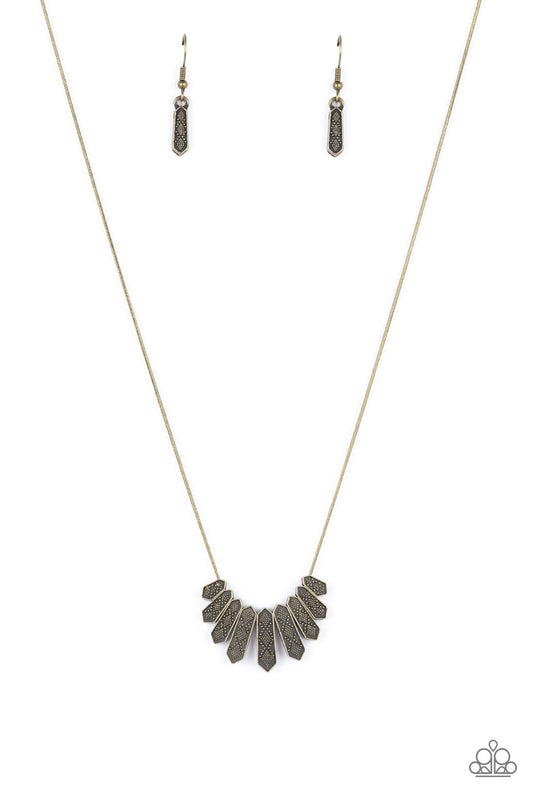 Paparazzi Monumental March - Brass Necklace