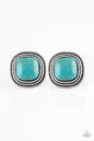 Paparazzi FRONTIER-Runner - Blue Earrings