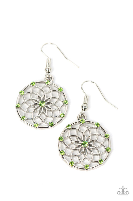 Paparazzi Springtime Salutations - Green Earrings