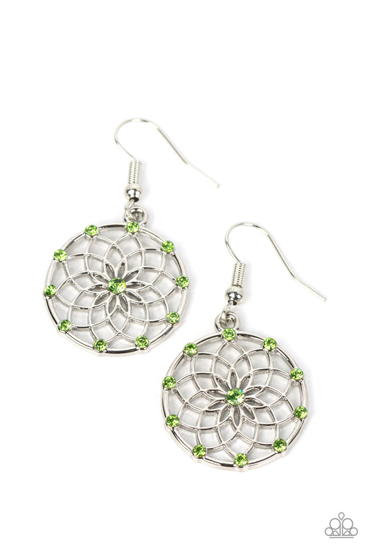 Paparazzi Springtime Salutations - Green Earrings