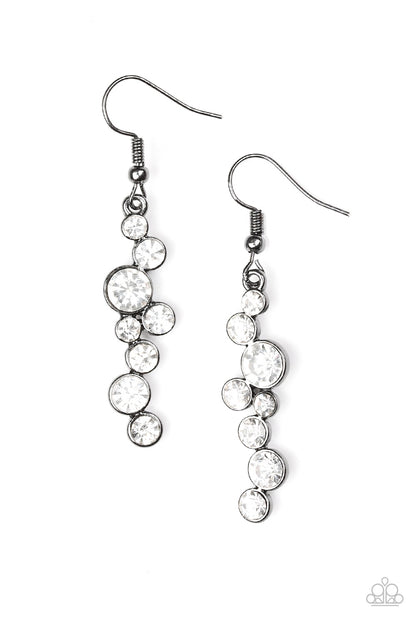 Paparazzi Milky Way Magnificence - Black Earrings