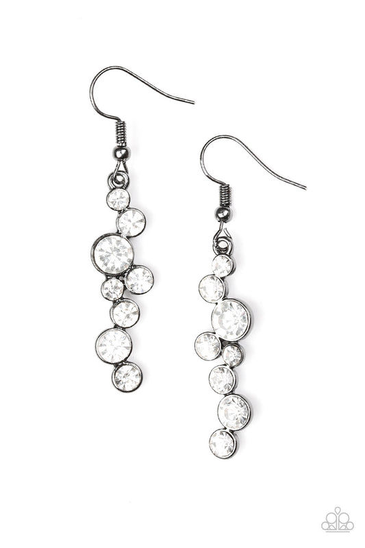 Paparazzi Milky Way Magnificence - Black Earrings