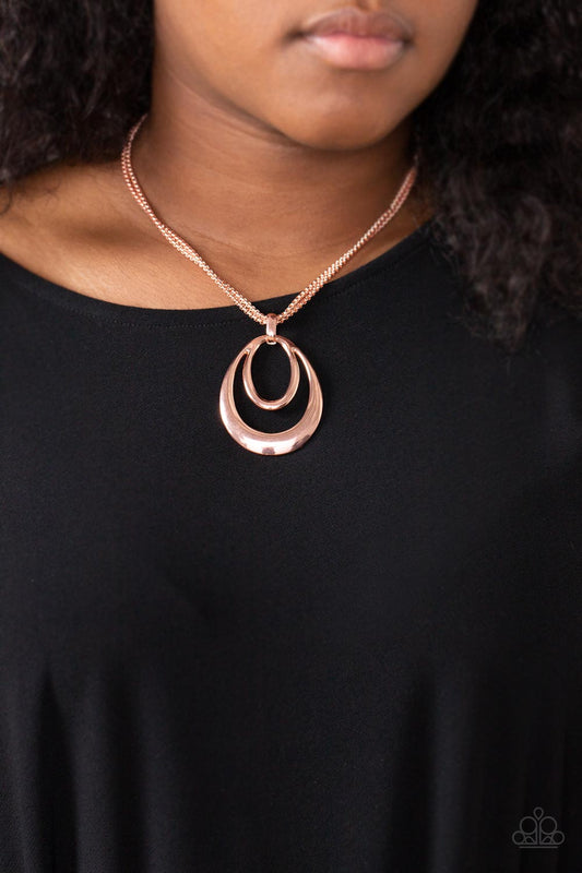 Paparazzi Suburban Storm - Copper Necklace