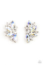 Paparazzi Instant Iridescence - White Iridescent Earrings