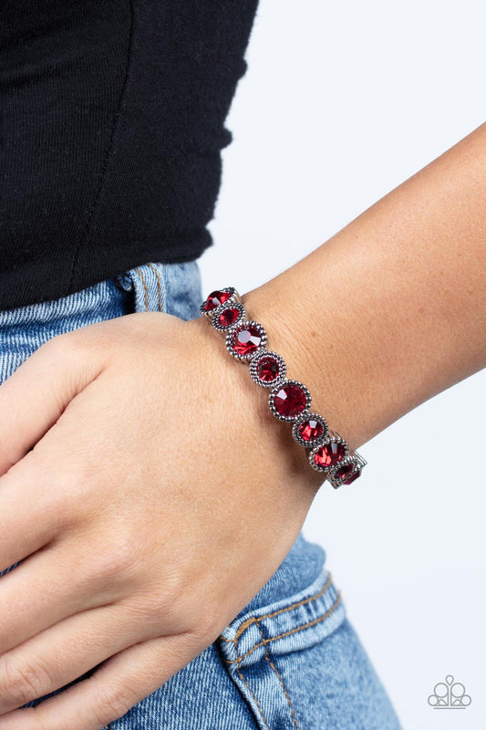 Paparazzi Phenomenally Perennial - Red Bracelet