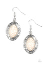 Paparazzi Desert Harvest - White Earrings