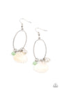 Paparazzi This Too SHELL Pass - Green Earrings