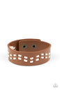 Paparazzi Leather Is My Favorite Color - Brown Urban Bracelet