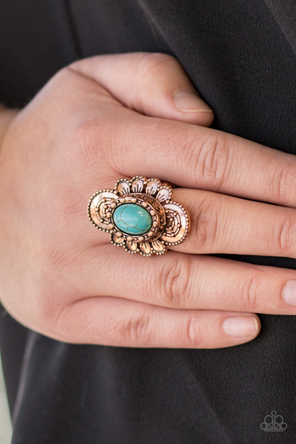 Paparazzi Basic Element - Copper Blue Ring